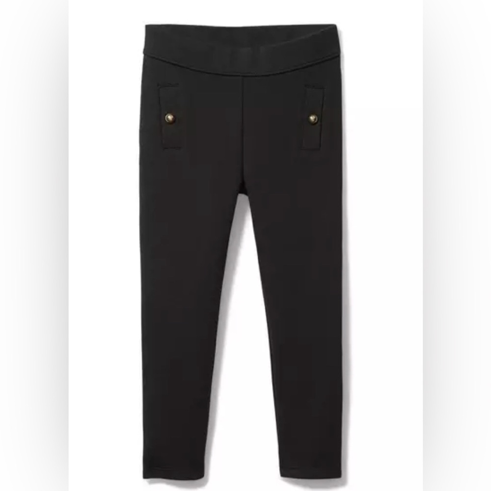 Janie and Jack - Button Ponte Pant - Jj Black